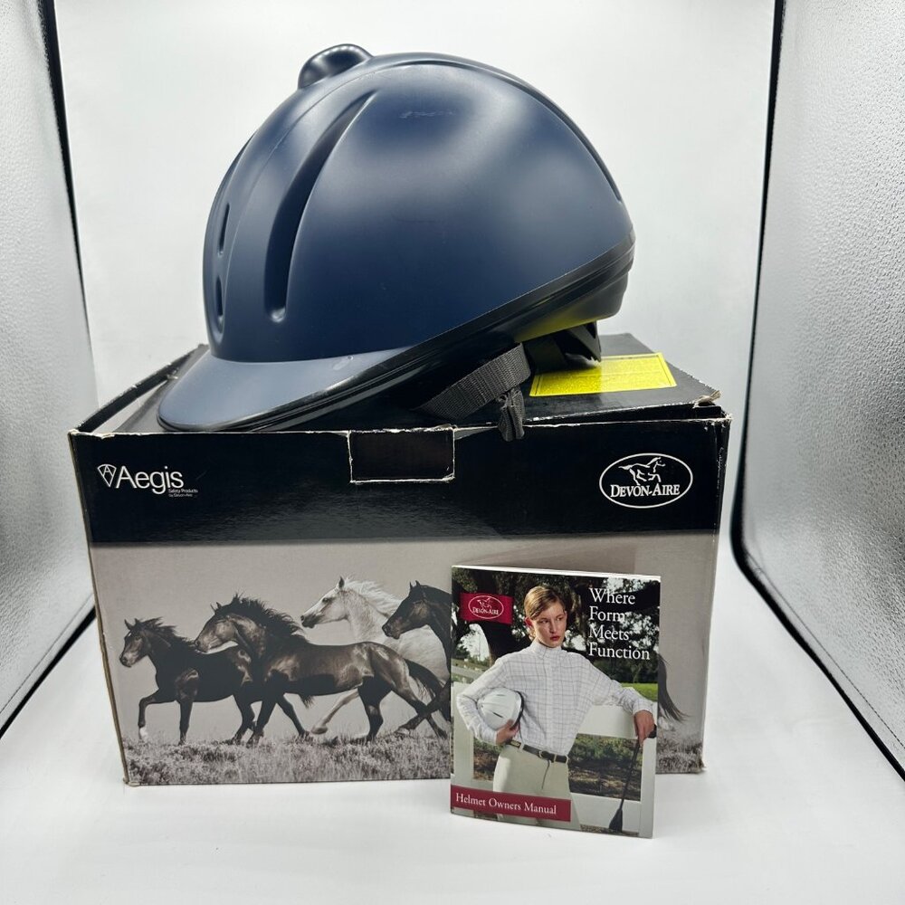 Devon-Aire K-1 Aegis Juvenile S/M Riding Helmet Navy Blue  Adjustable Lightweigh